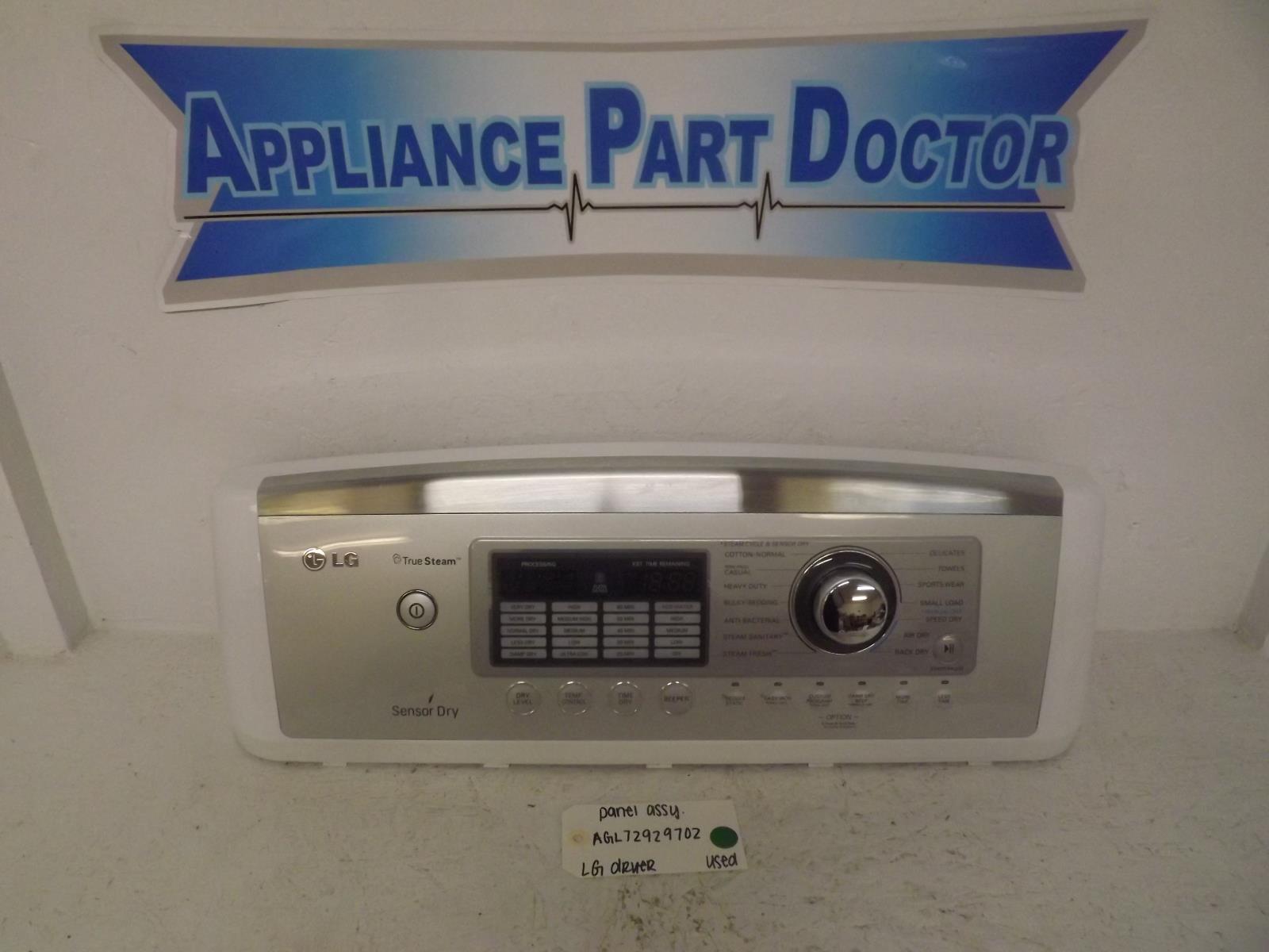 LG Dryer AGL72929702 Control Panel Assembly Used LG Dryer AGL72929702 Control Panel Assembly Used